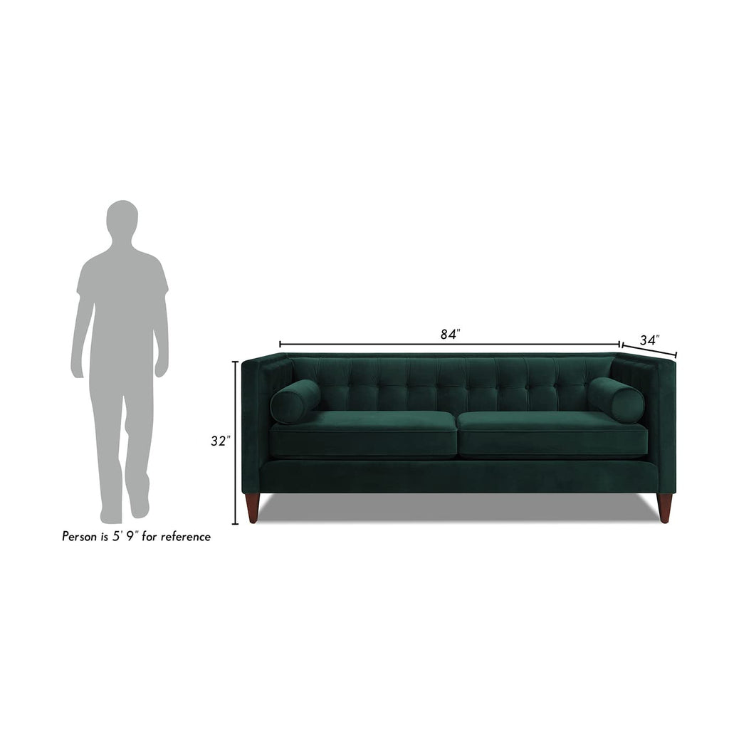 Dark Navy Blue Performance Velvet Tufted Sofa U126