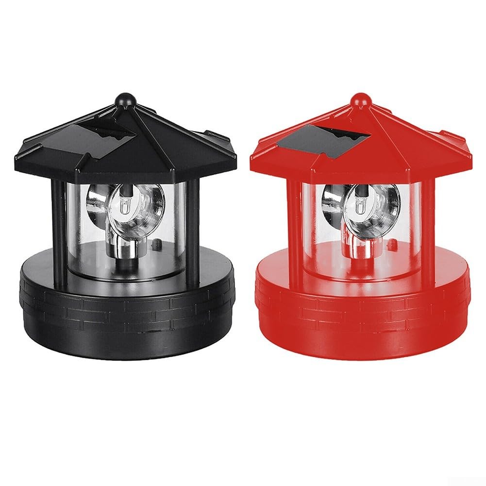 Black Solar Lighthouse Lawn Light S1967