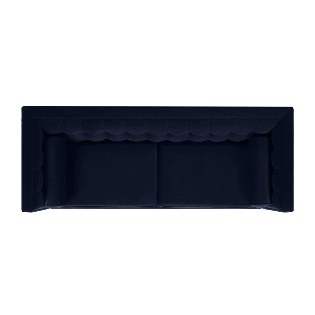 Dark Navy Blue Performance Velvet Tufted Sofa U126