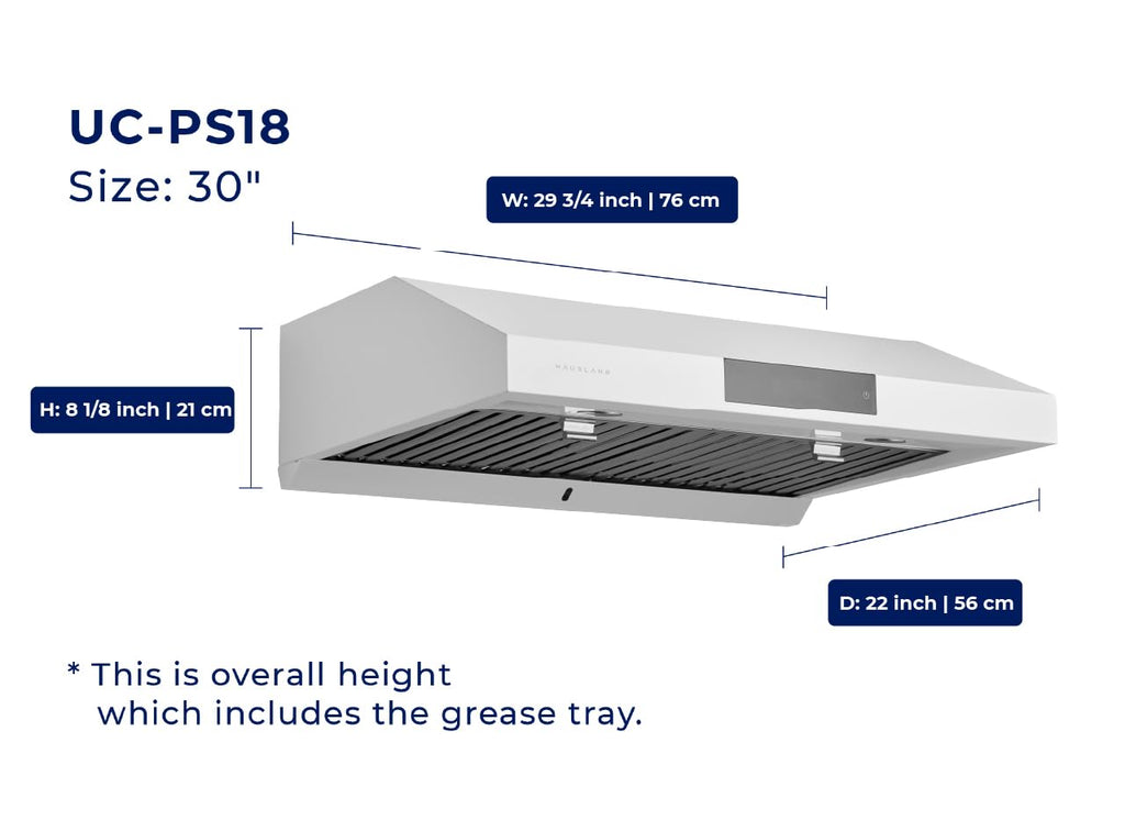 30" Ducted Under Cabinet Range Hood with 6 Speed F6622