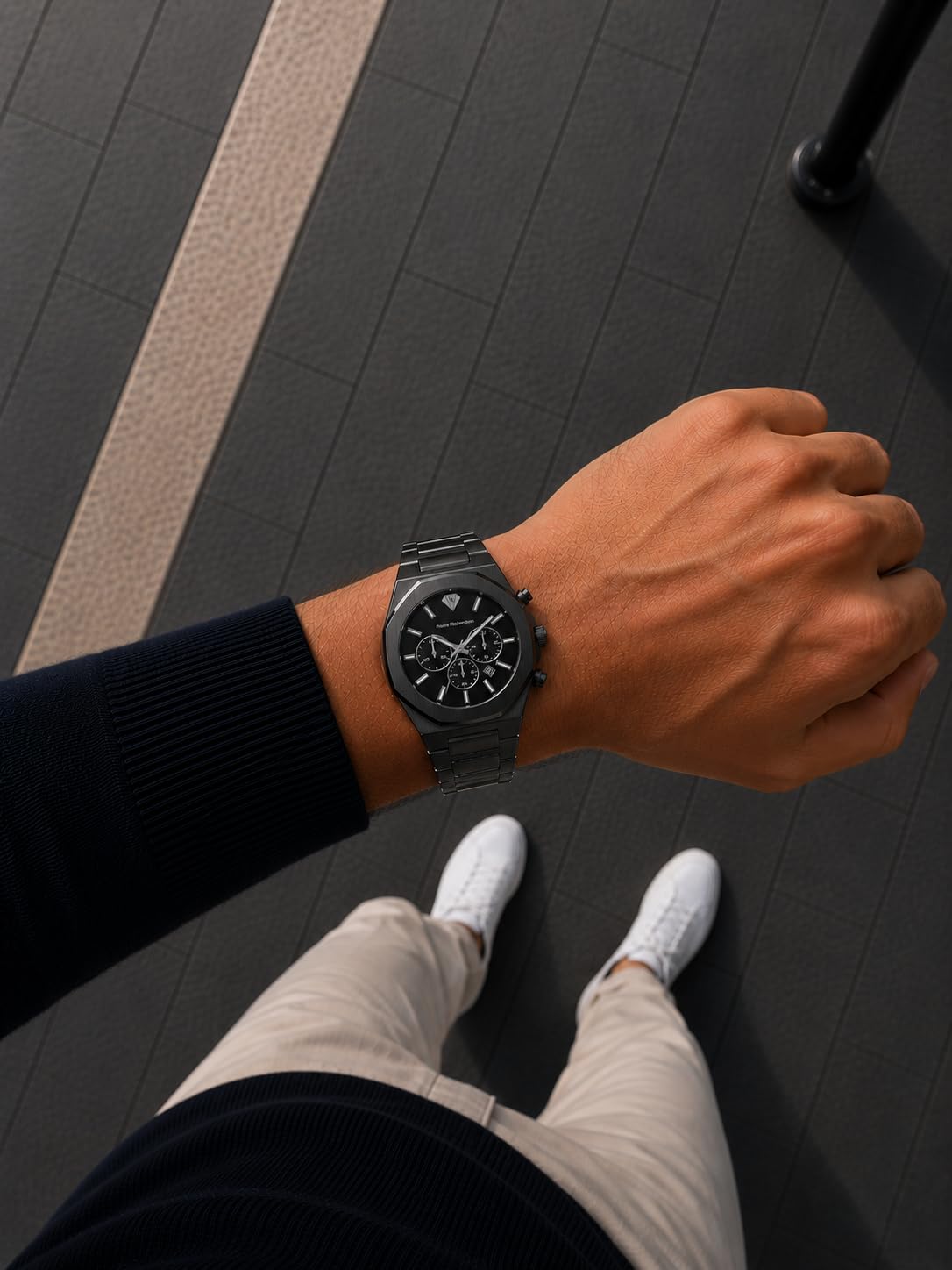 Black Gold Stainless Steel Quartz Watch N4125