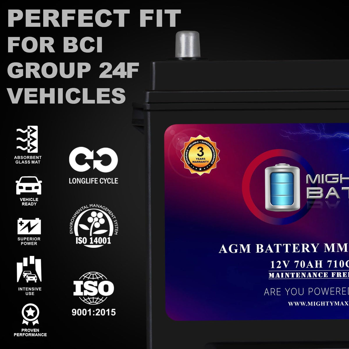 12V 70Ah AGM Battery H59199