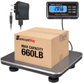 Heavy Duty Shipping Scale 660lbs Stainless Platform L46095