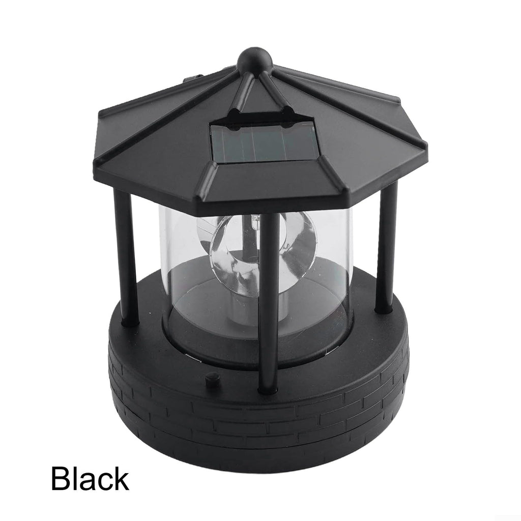 Black Solar Lighthouse Lawn Light S1967