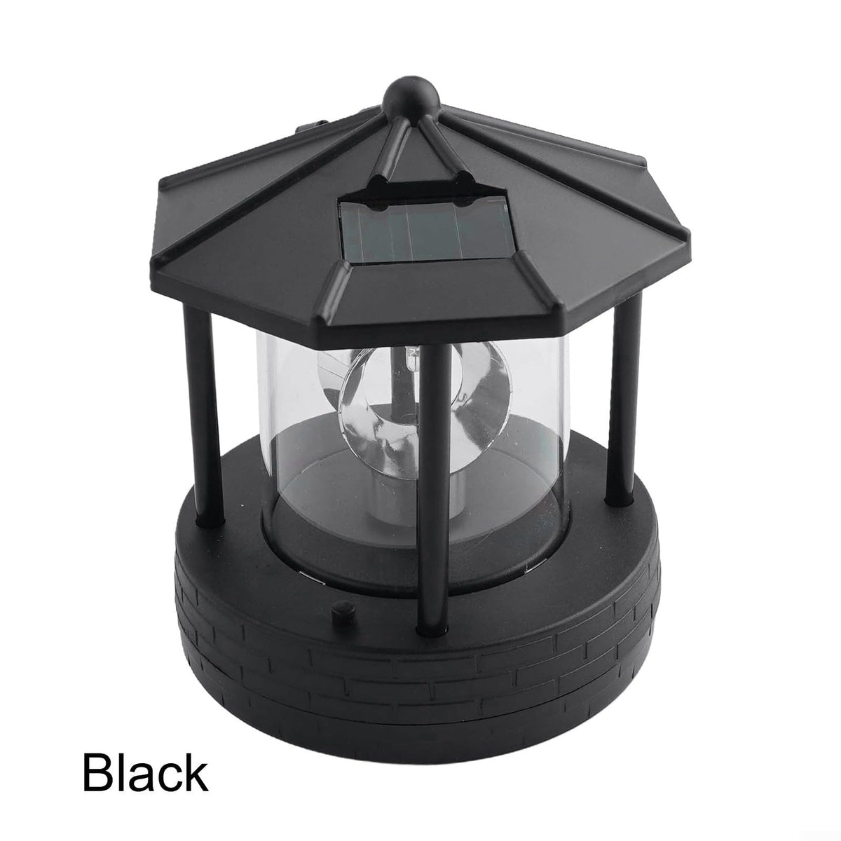 Black Solar Lighthouse Lawn Light S1967