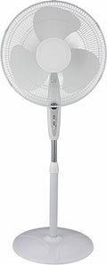 16-Inch Oscillating Stand Fan with Remote Control, White D430017