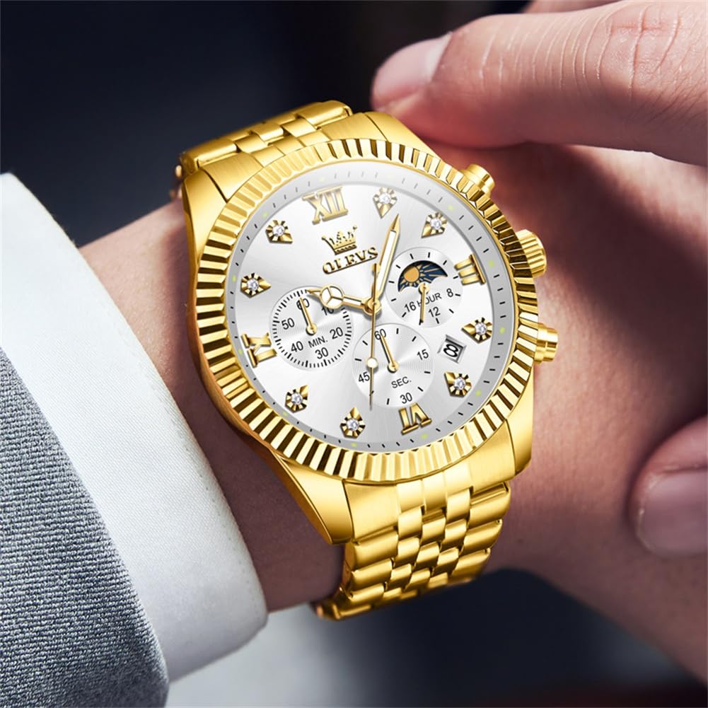 Men Quartz Stainless Steel Waterproof Luminous Watch F49394