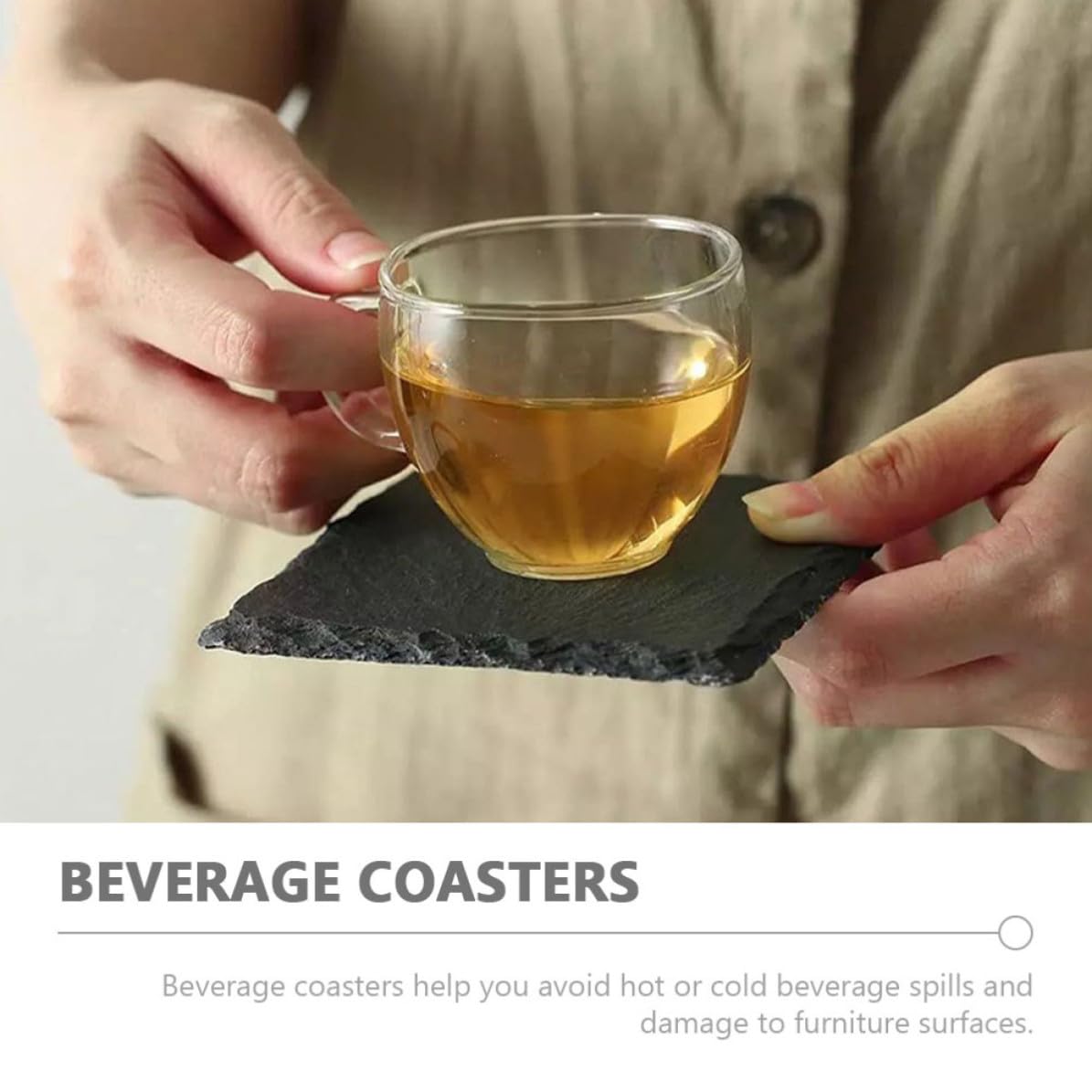 12pcs Natural Coasters C582089