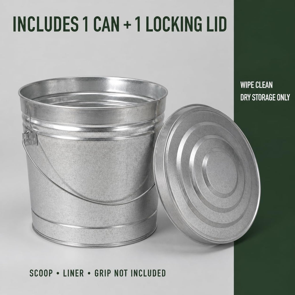 6 Gal Galvanized Steel Storage Can C56779