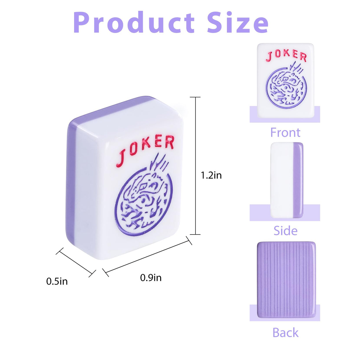 Purple 166 Tile Mahjong Set with Racks and Bag J513810
