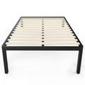 18 Inch Queen Platform Bed Frame with Wooden Slats Y2754