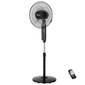 16 inch Oscillating Pedestal Fan with Remote Control, Black M8773