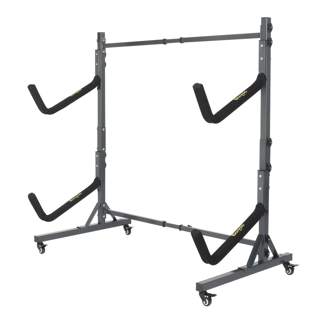 Freestanding Kayak Storage Rack with Lockable Wheels A470