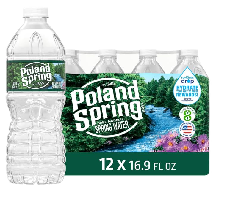 100% Natural Spring Water 16.9 Fl Oz 12 Pack V4044