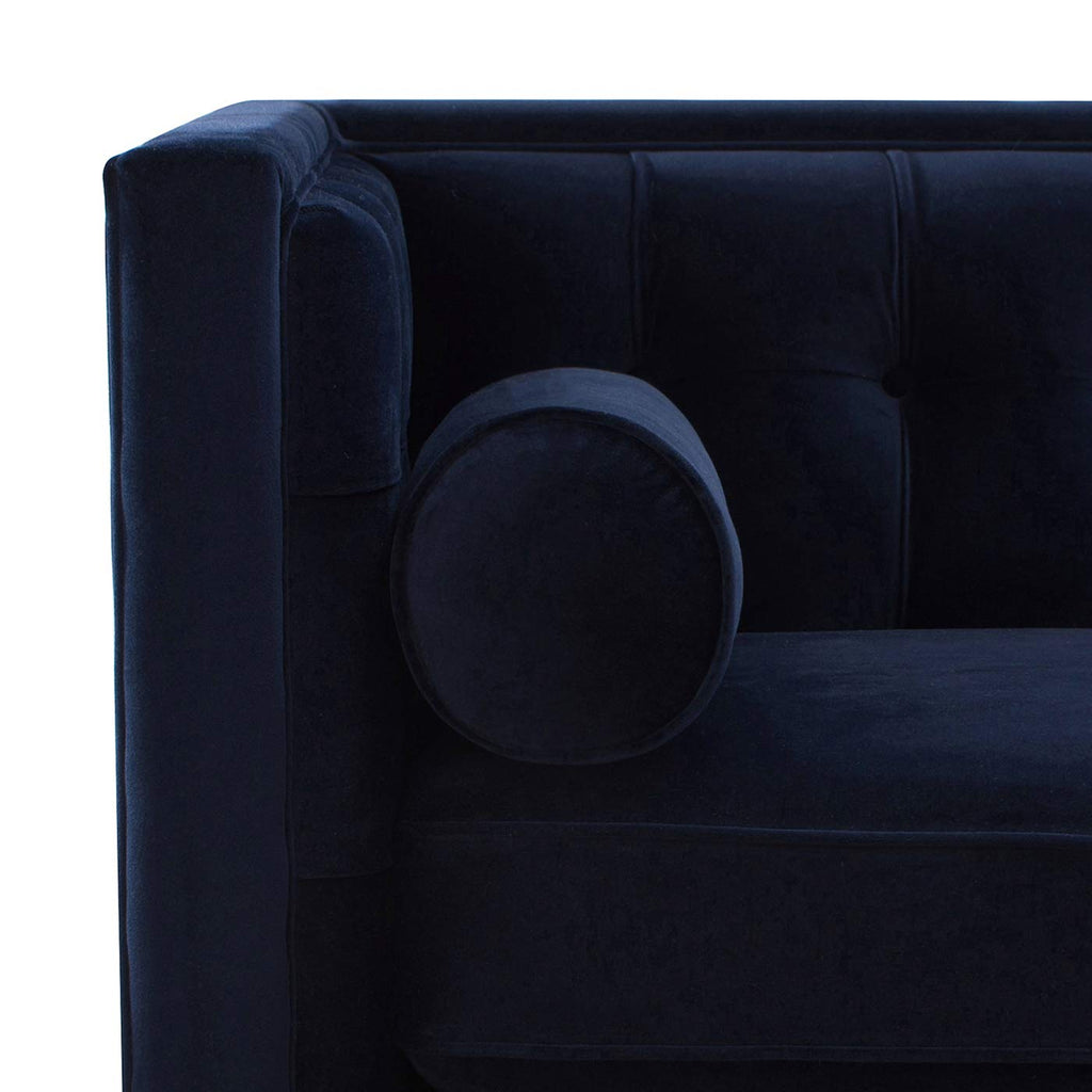 Dark Navy Blue Performance Velvet Tufted Sofa U126