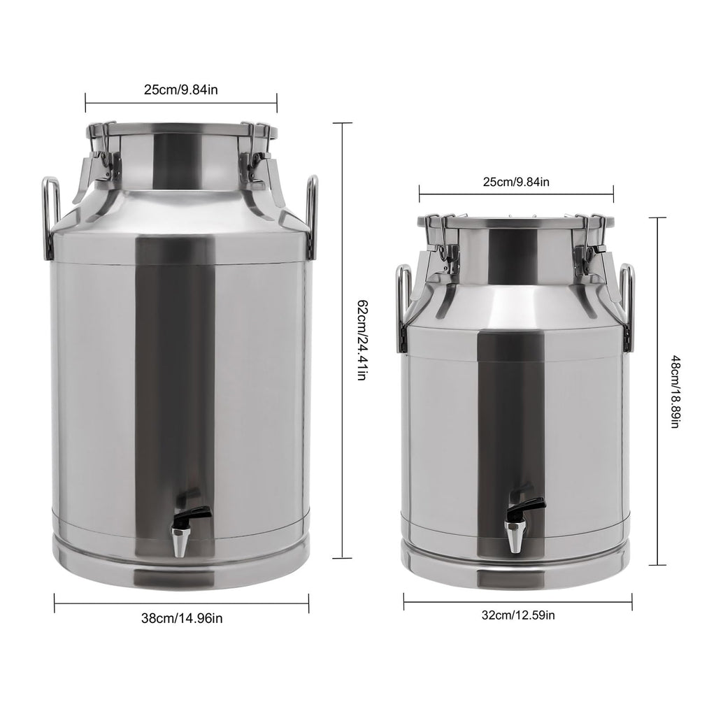 304 Stainless Steel Milk Can with Sealed Lid G367641