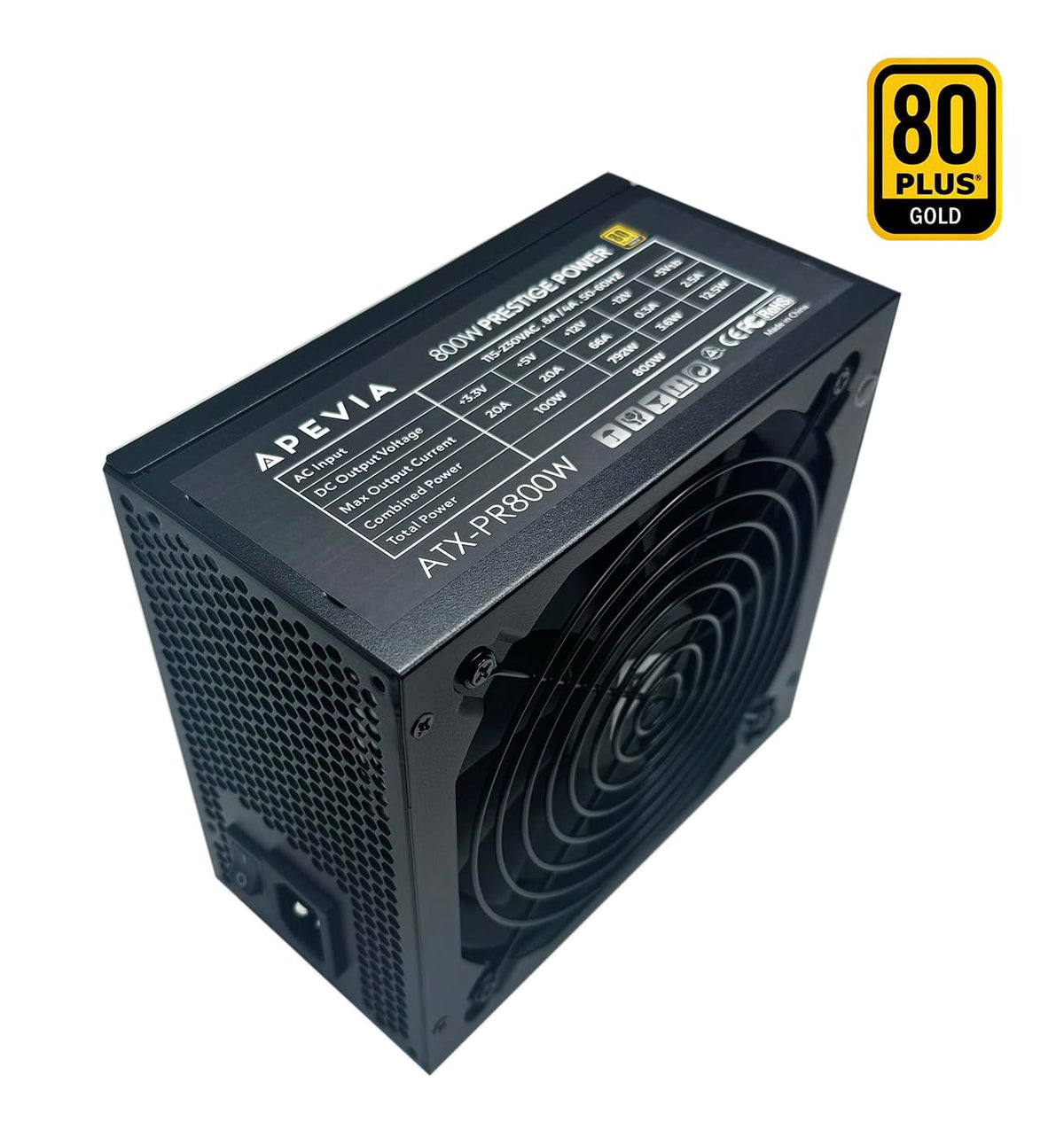 800W 80+ Gold Certified ATX Gaming Power Supply E598