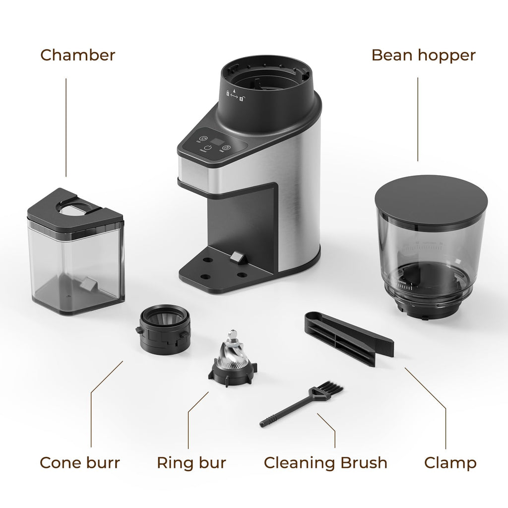 Conical Burr Coffee Grinder, 60 Settings, Black S5339
