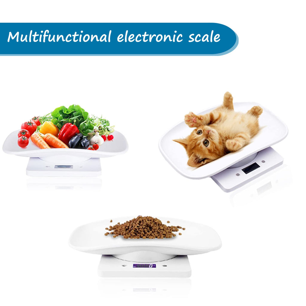 Newborn Kitten & Puppy Weight Scale White 12in x 8in V921940
