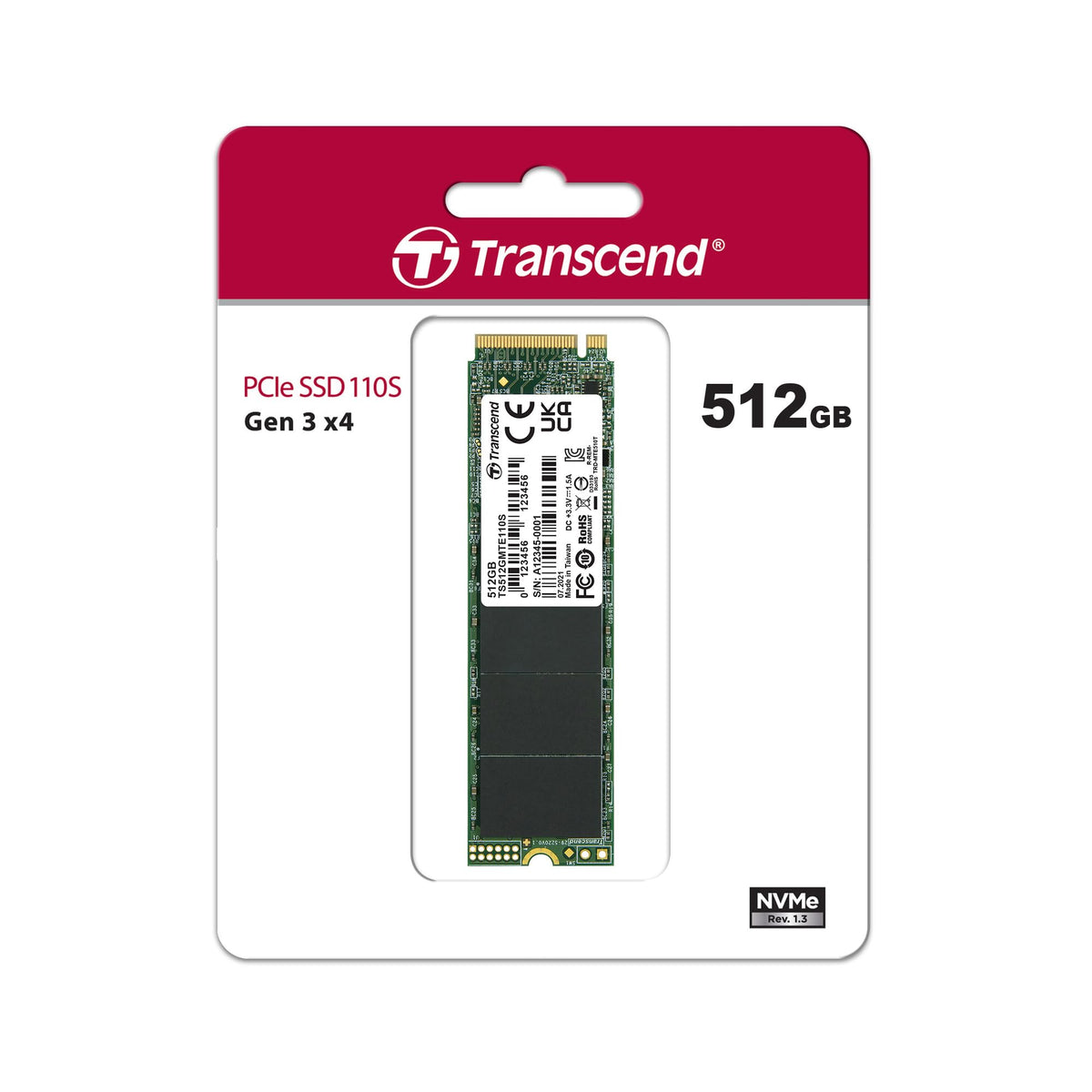 512GB PCIe 3.0 M.2 2280 SSD V74745