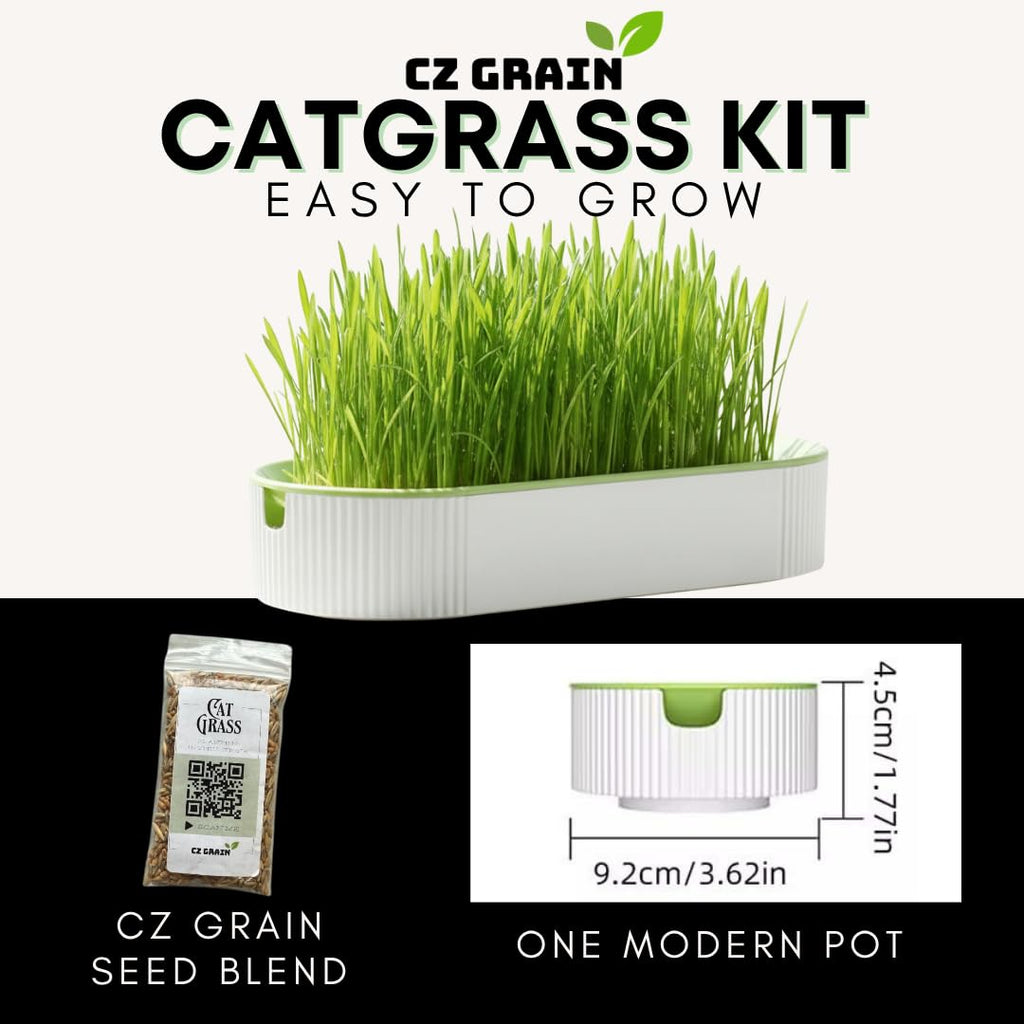 Hydroponic Cat Grass Grow Kit with 2 Oz Non-GMO Seeds X1007