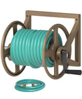 Wall Mounted Metal Garden Hose Reel Holds 125 ft H471