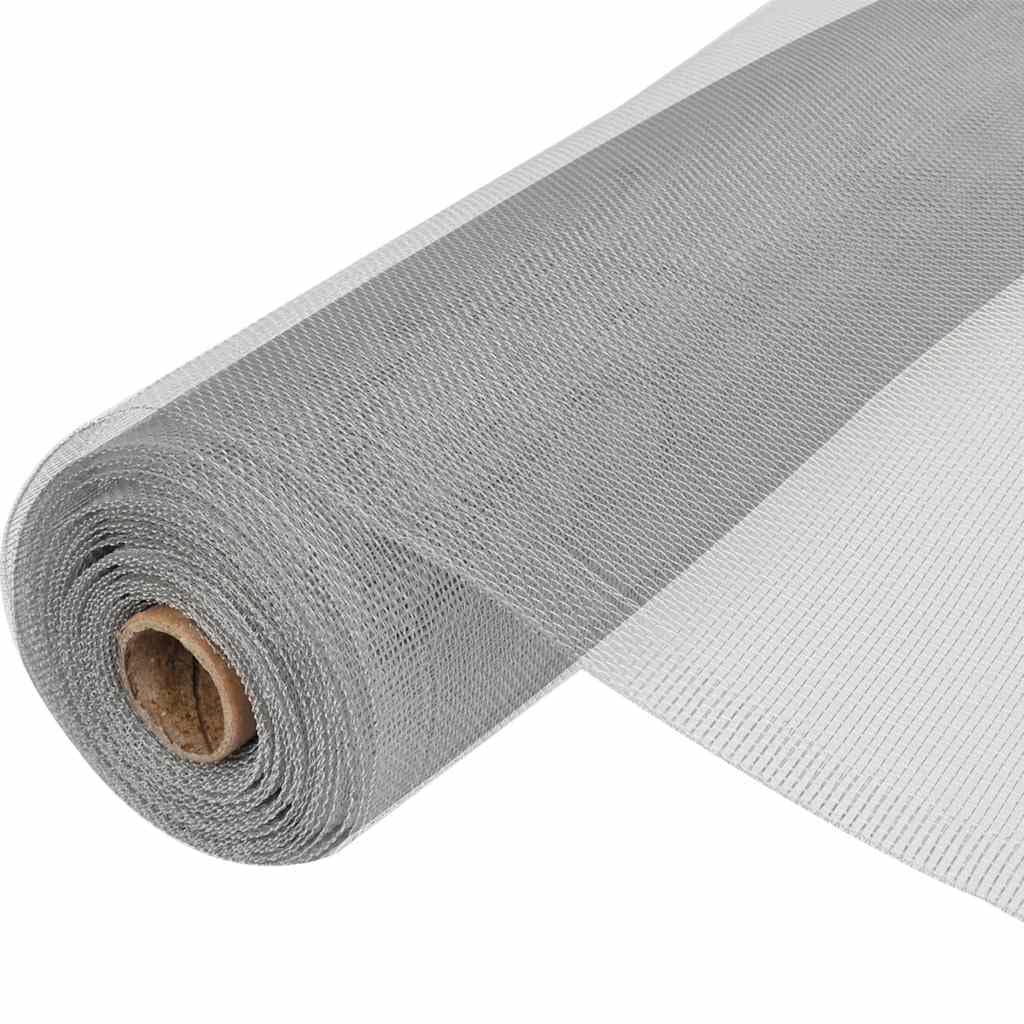 Aluminum Mesh Screen Roll 39.4 x 196.9 Inches Silver U7241