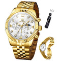 Men Quartz Stainless Steel Waterproof Luminous Watch F49394