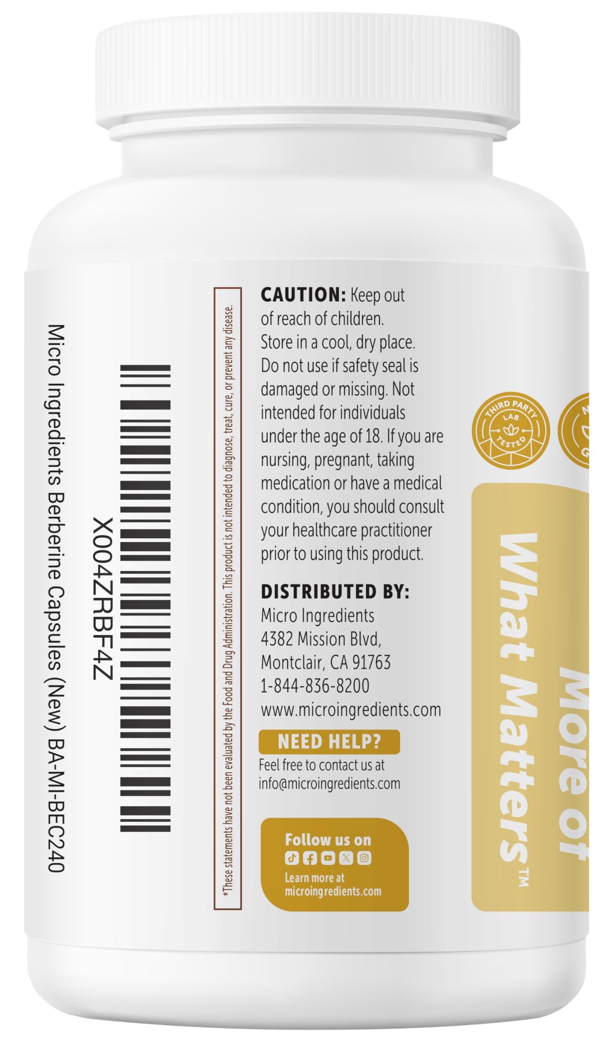 Berberine with Ceylon Cinnamon 2,000 mg 240 Vegetarian Capsules U582