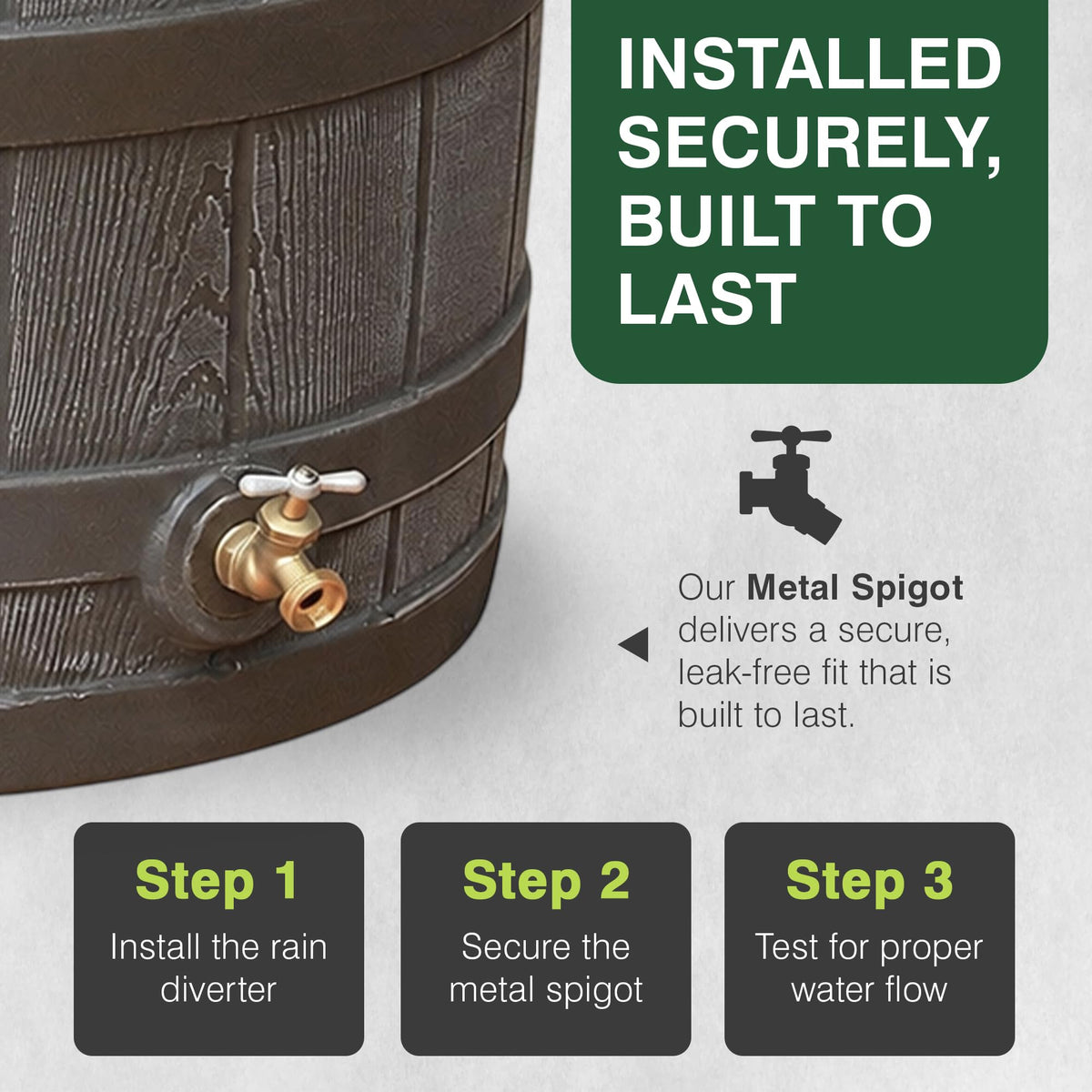 50 Gallon Oak Water Collection Barrel X3822