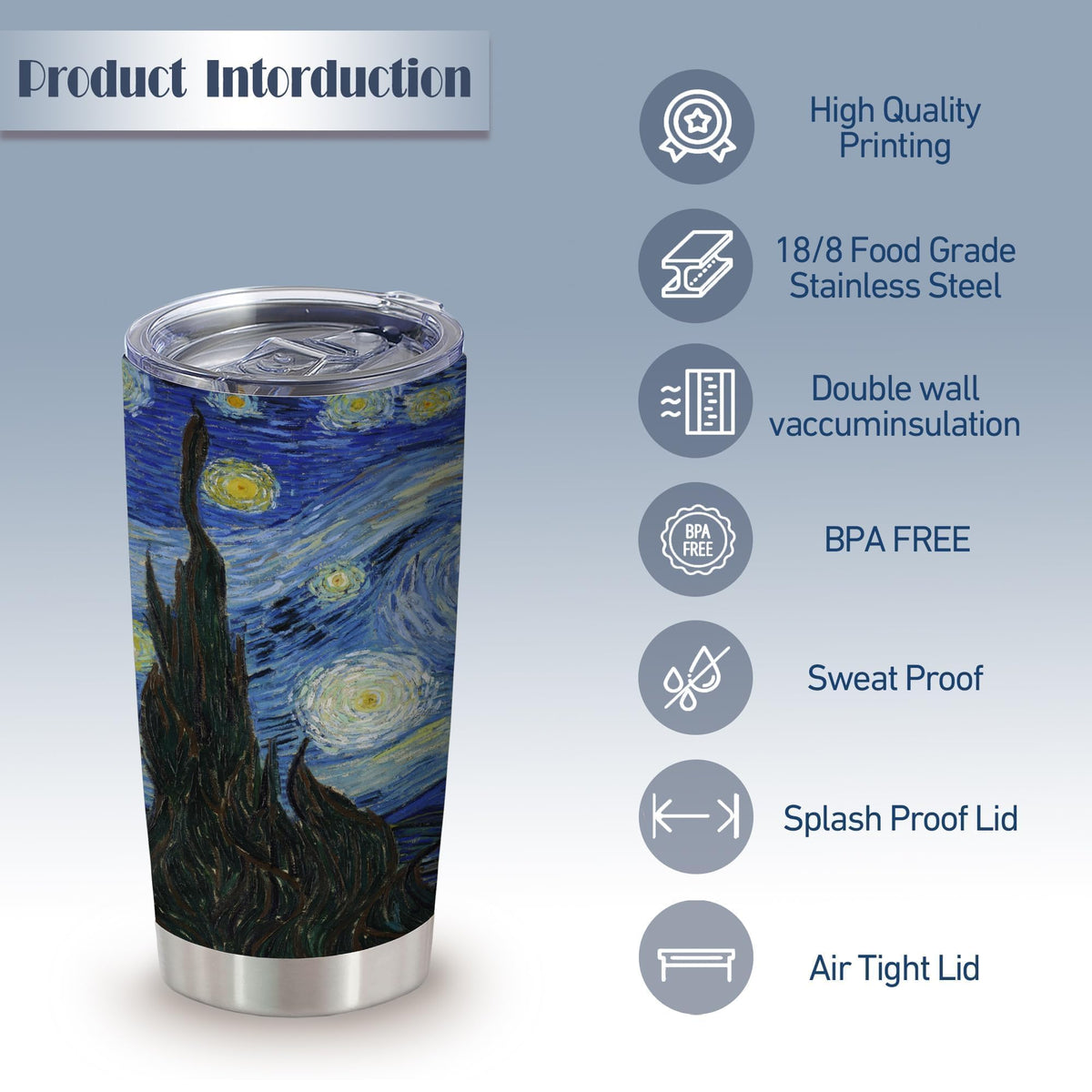 20oz Insulated Stainless Steel Tumbler with Lid A13747