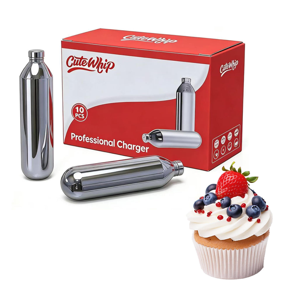 8g Whipped Cream Chargers 10-Pack Food-Grade Nitrous Oxide Cartridges L378502