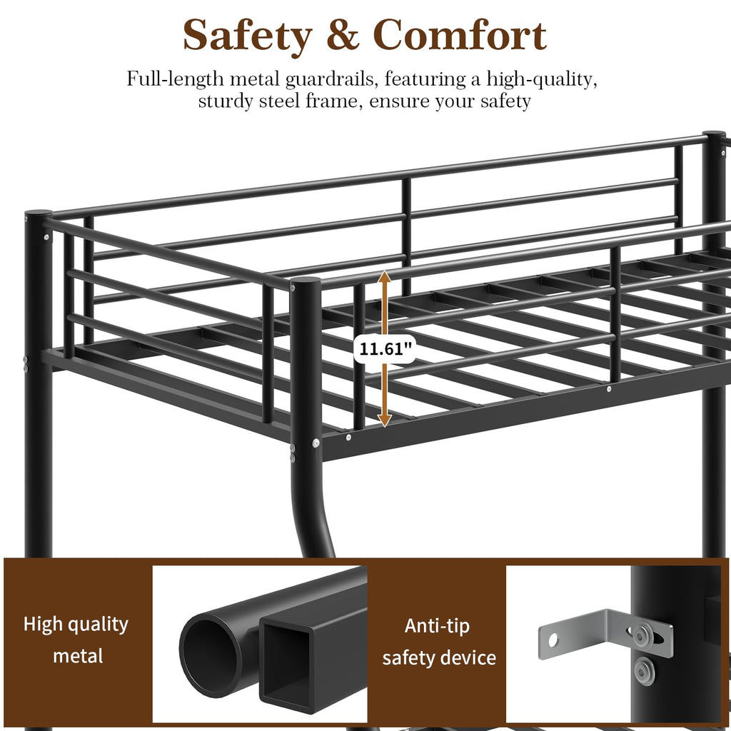 Twin Over Full Size Metal Bunk Beds M370
