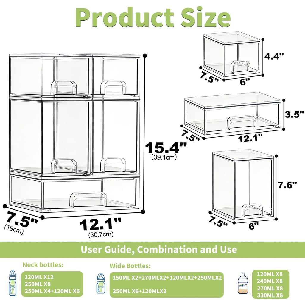 Acrylic Stackable Bottle Storage Organizer C85398