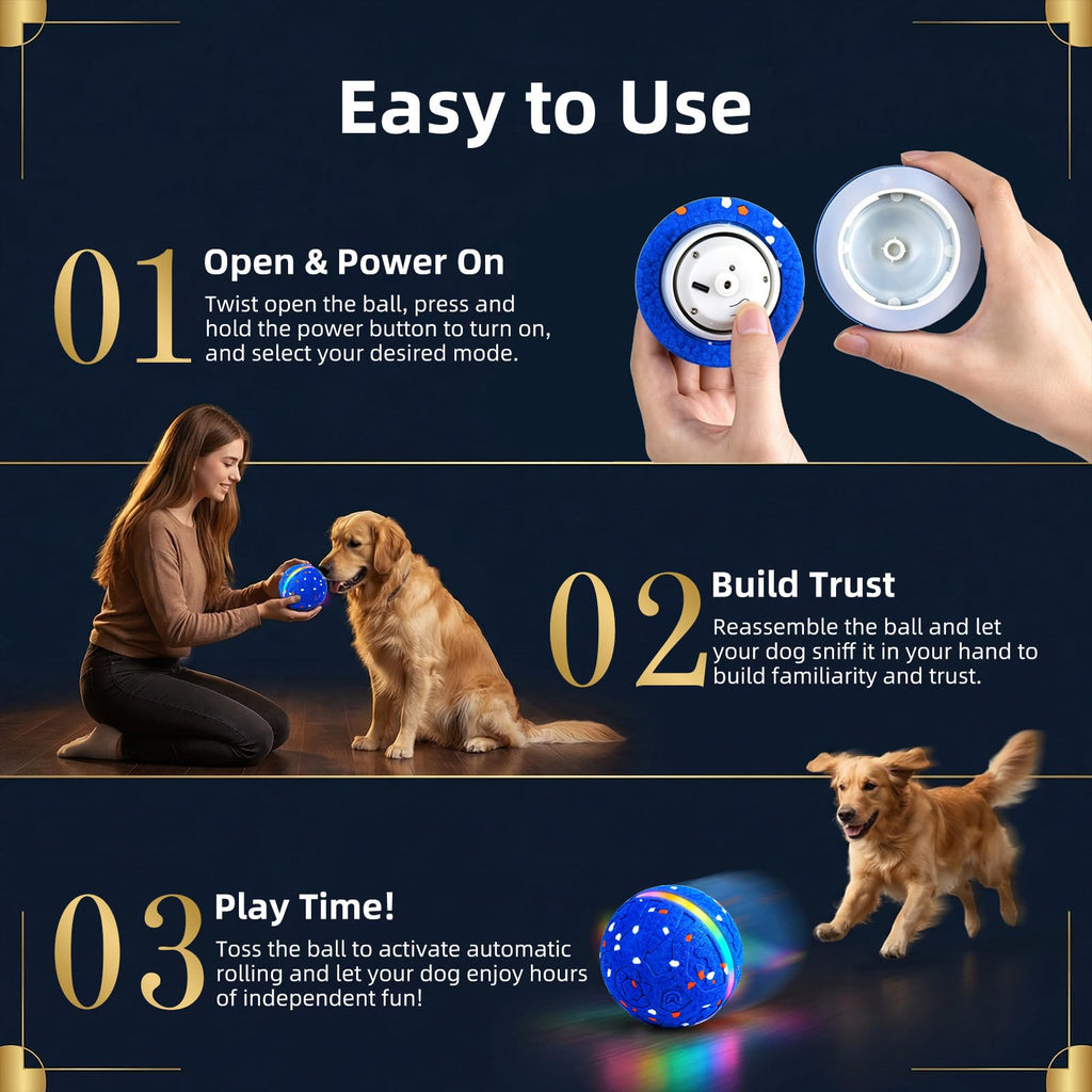 Interactive Dog Ball Toy 3 Modes V151