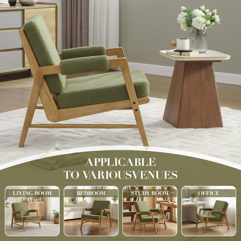 Boucle Upholstered Accent Chair Set of 2 E491