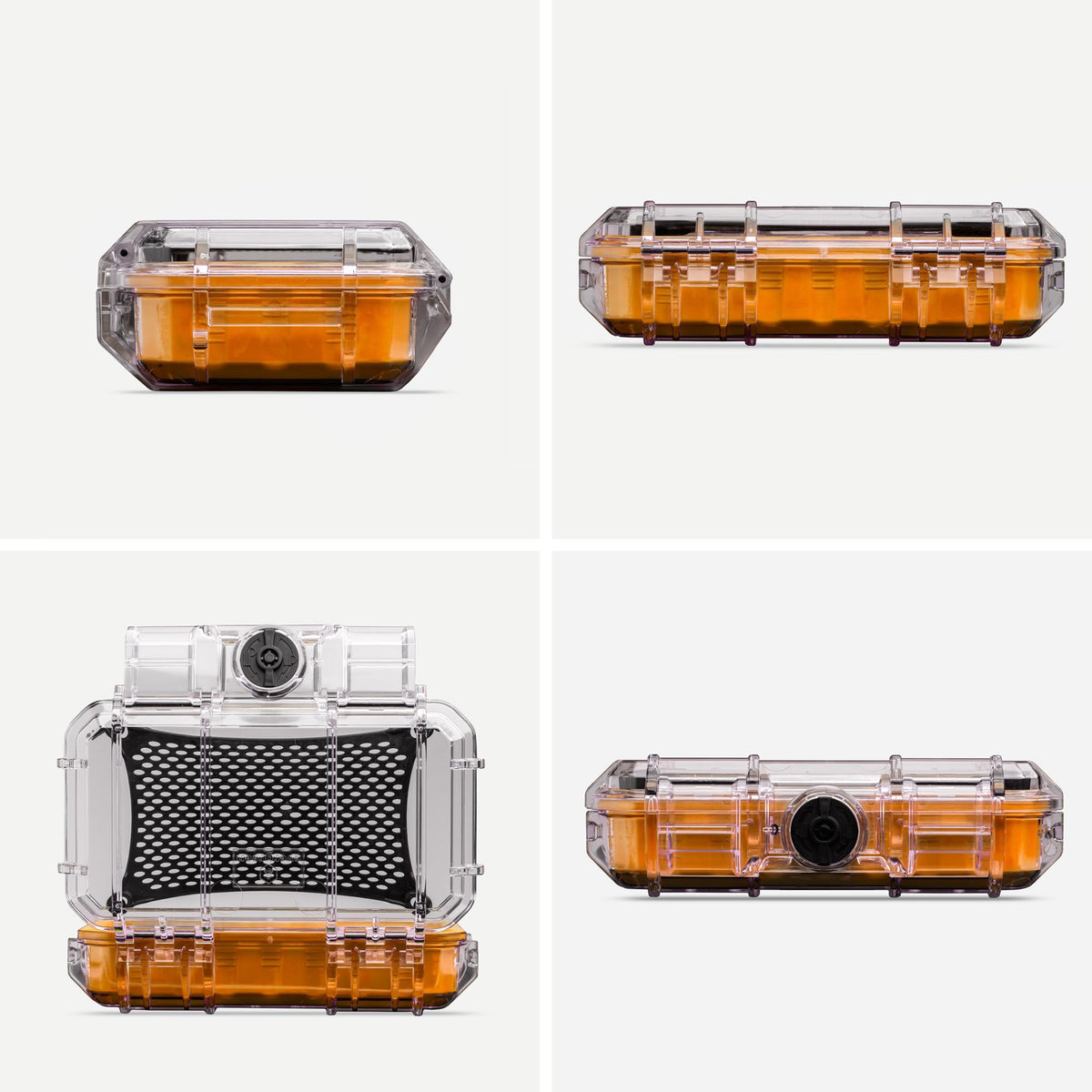 Clear Waterproof Dry Box Protective Case Colored Rubber Insert X642553