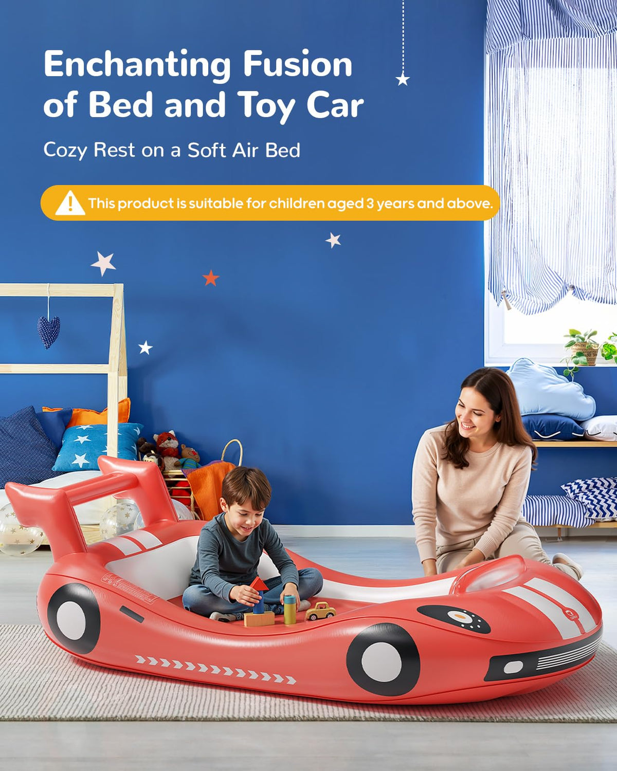 Inflatable Toddler Travel Bed with Electric Pump Y985