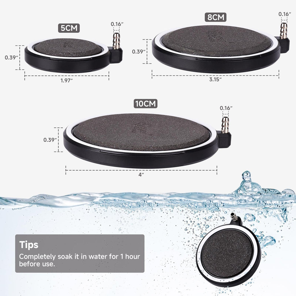 Aquarium Air Stone Diffuser Kit 2 x 2 Inch H7325