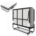 Folding Bed with Mattress Extra Wide Guest Bed M698619
