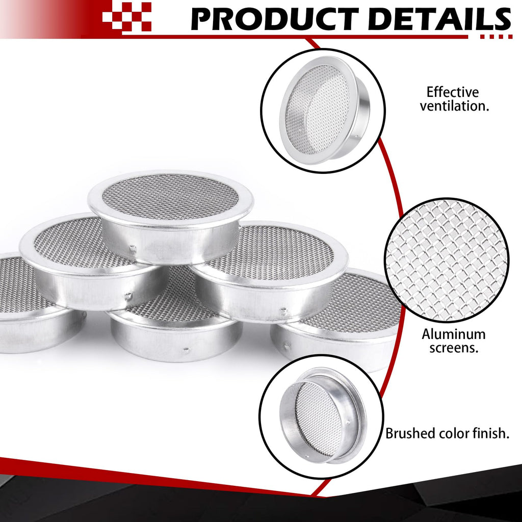 2-Inch Round Open Screen Vent 6 Pack V67401