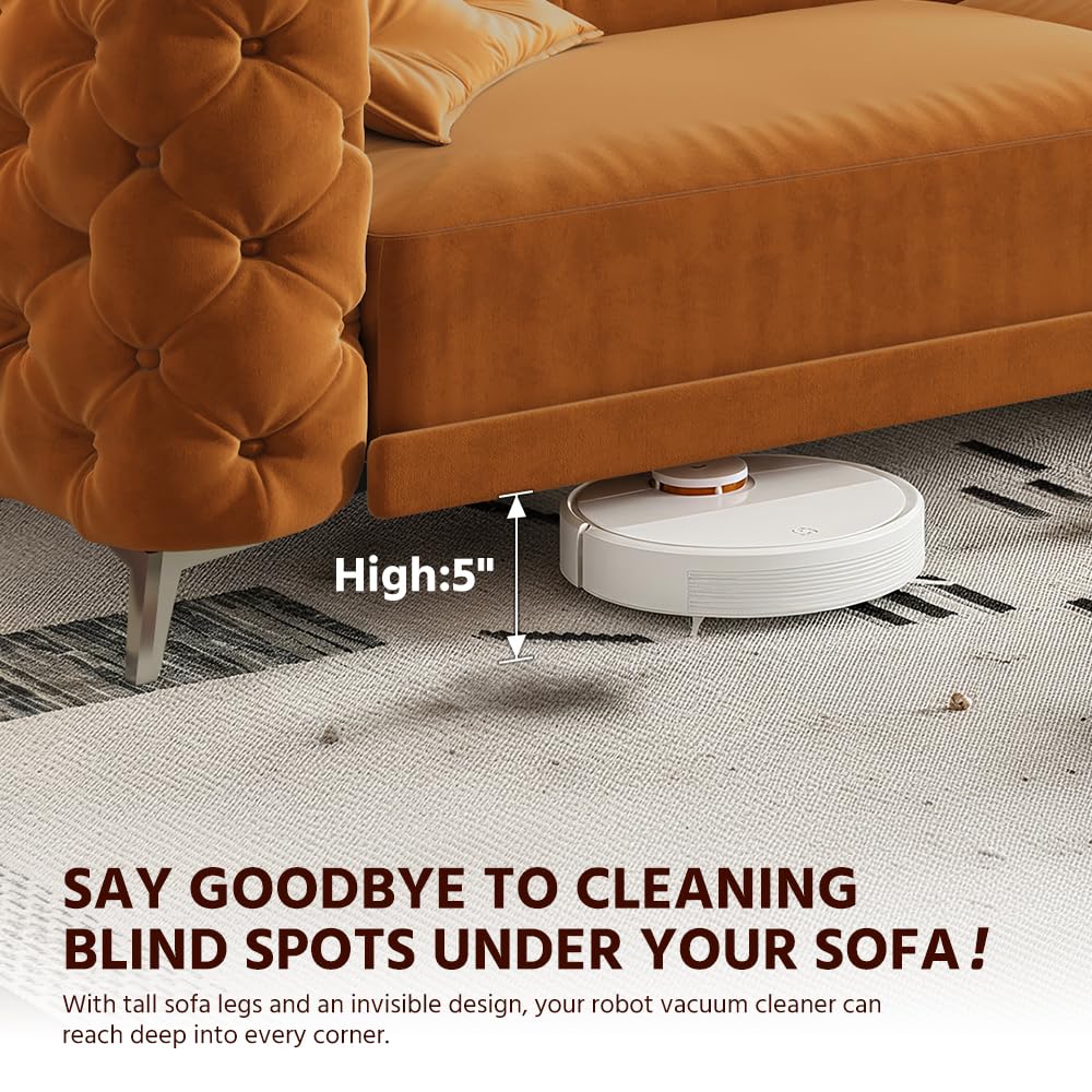 King Velvet Pull Out Sleeper Sofa with Ottoman D9221