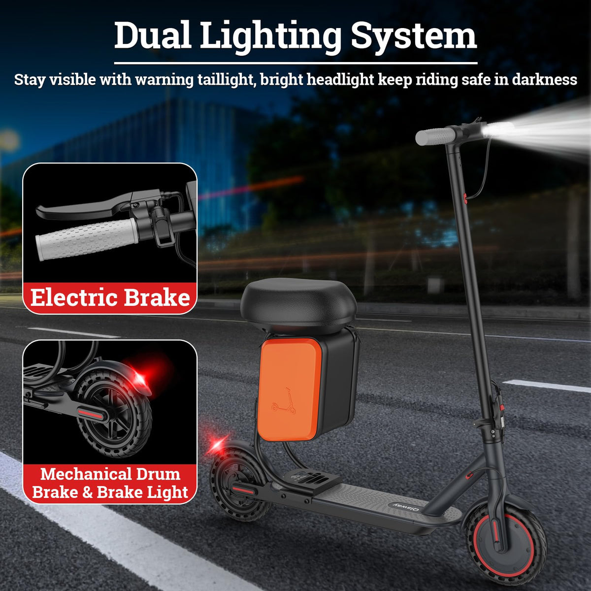Electric Scooter with Dual Braking System X482469