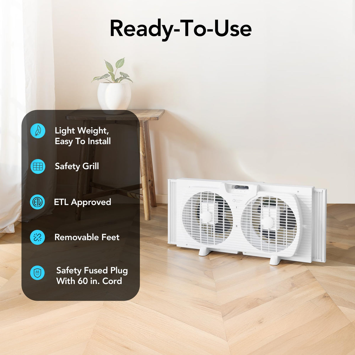 Reversible Twin Window Fan with 3-Speeds I529