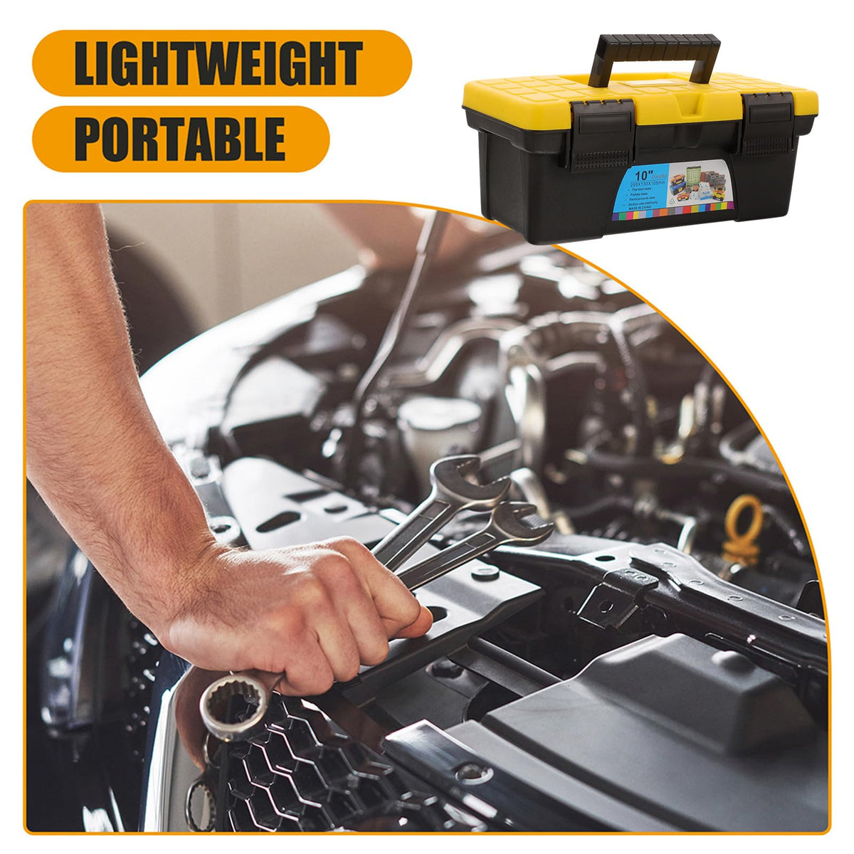 10 Inch Tool Box Organizer Hard Carrying Case M9051