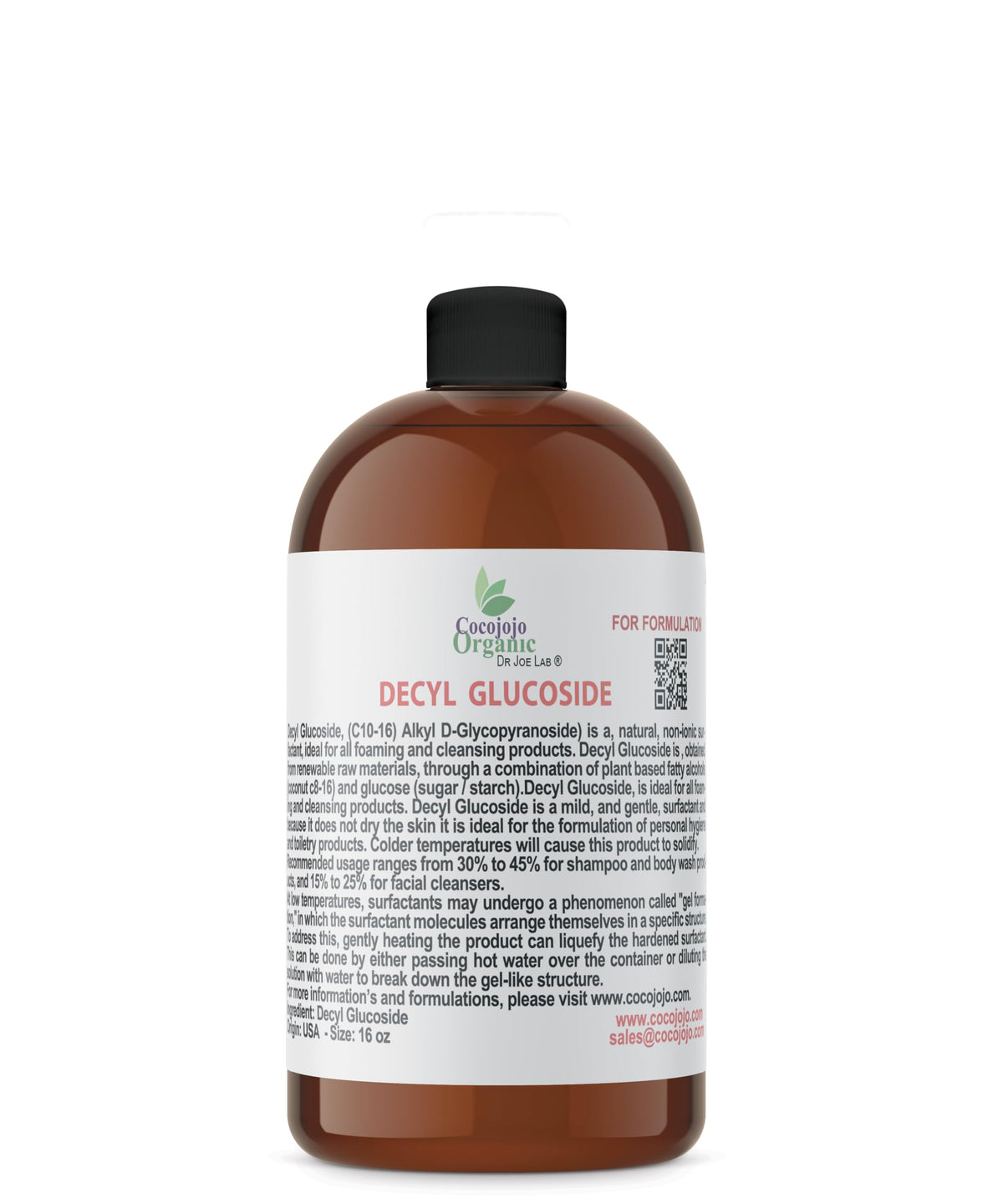 Decyl Glucoside Natural Surfactant 16 Oz P76553