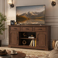 Mid Century Wood TV Stand with 3 Drawers R94045
