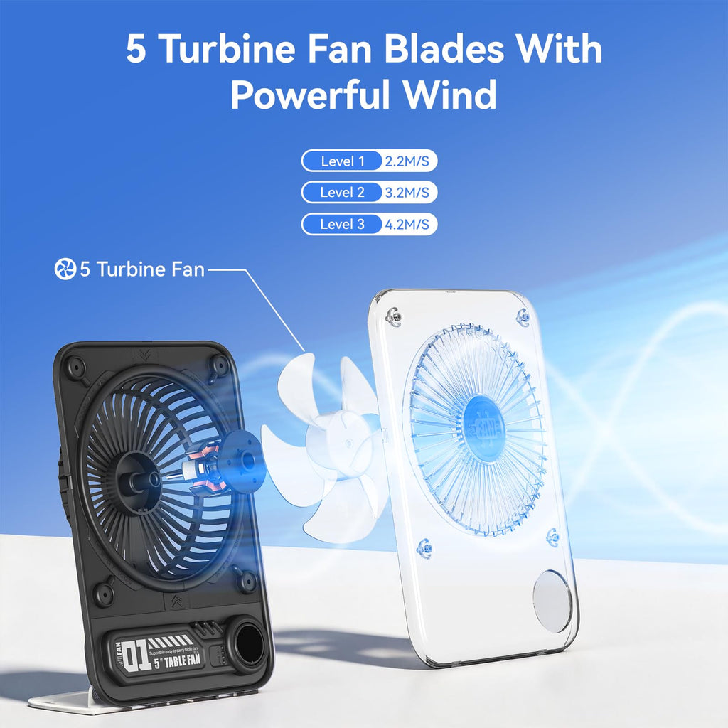 8.6 Inch Rechargeable Portable Desk Fan A981