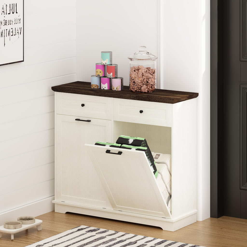 20 Gallon Wood Trash Can Cabinet X629848