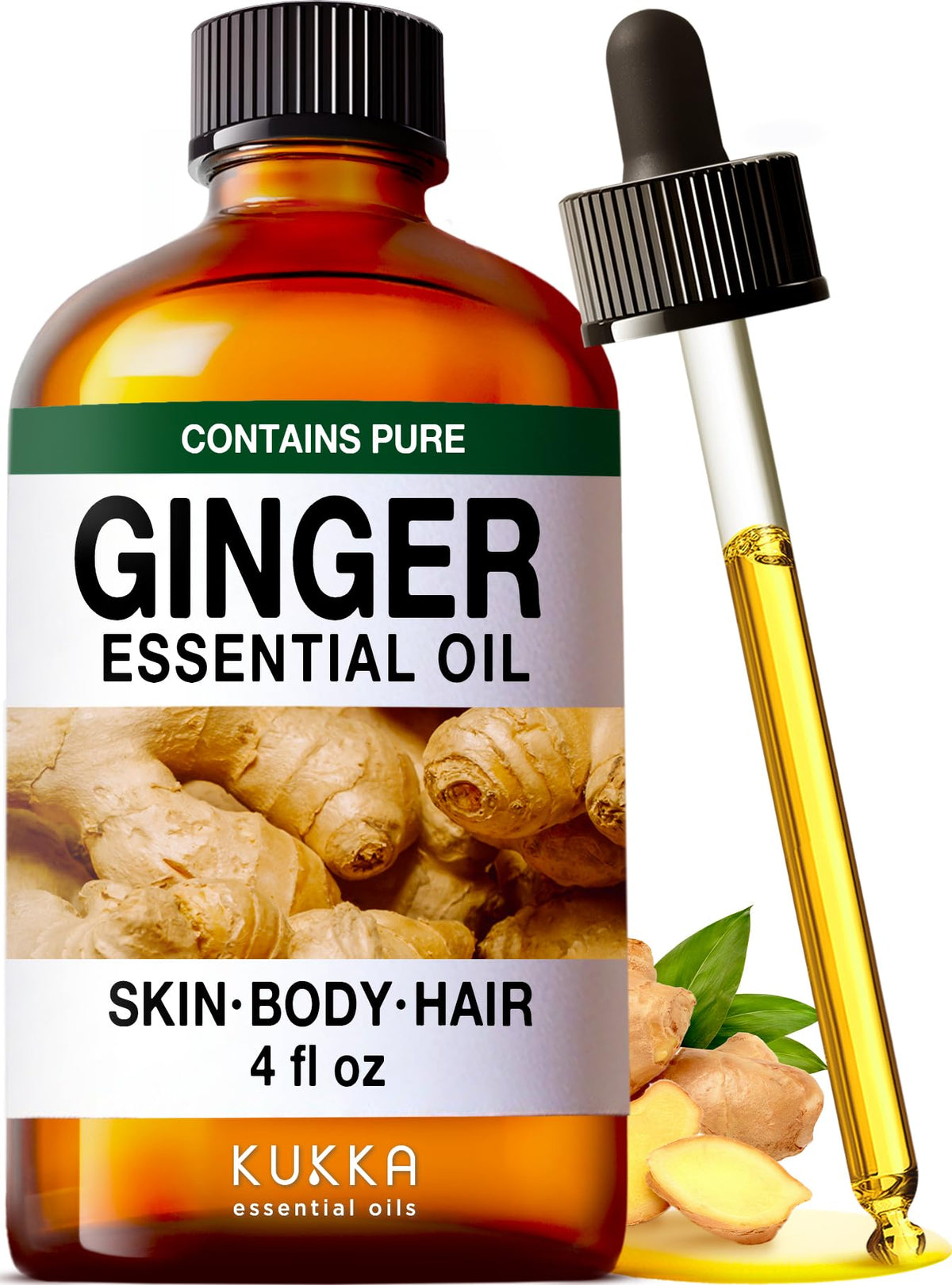Ginger Hair Oil & Lavender Diffuser Essential Oil Set 2x4 fl oz V974